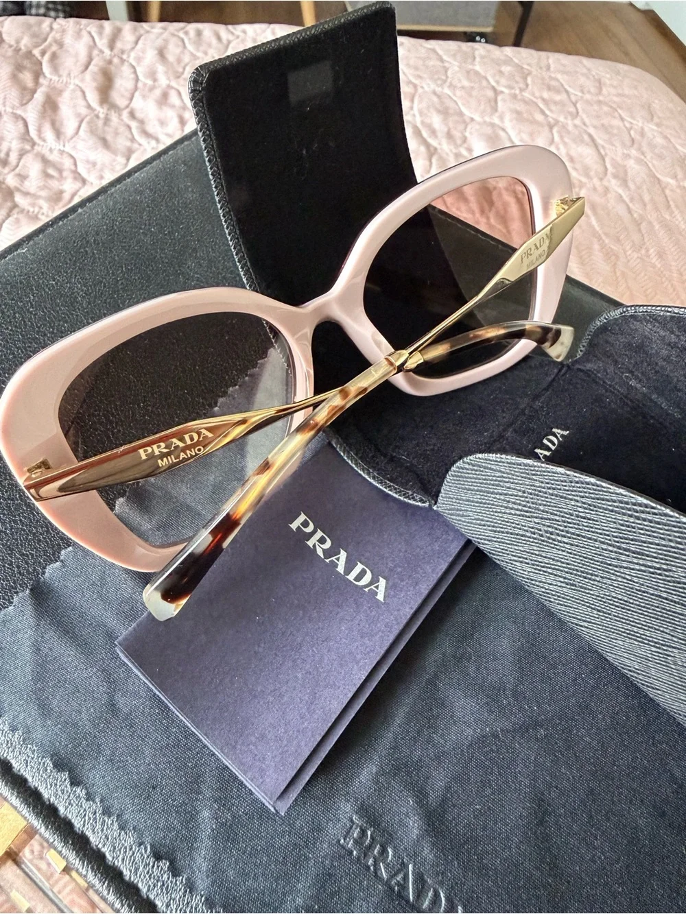 Prada Blush Cat-Eye Sunglasses with Tinted Lenses